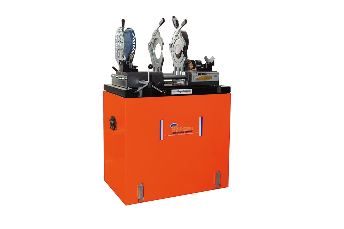 Ritmo VR160 JOYT TF (230V) lefolyócső tompahegesztő gép teljes befogósorozattal 40-160 (kivéve 140)