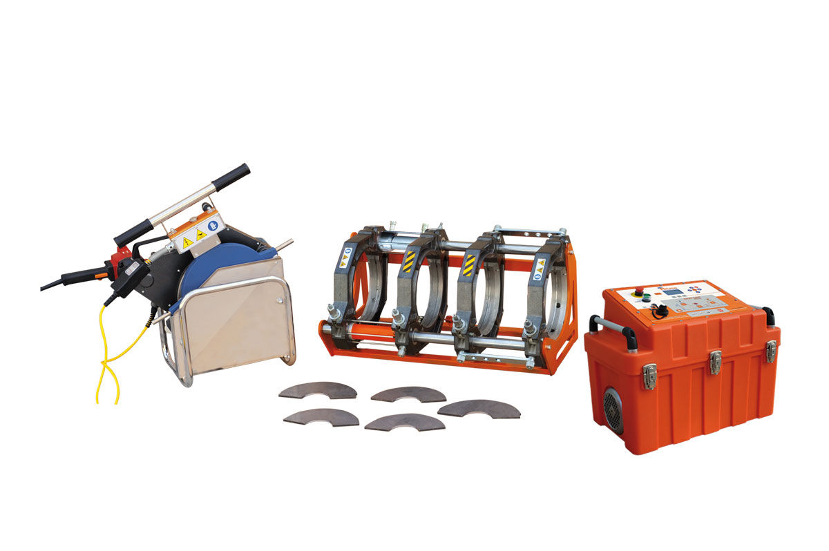 Ritmo Basic 315 Easy Life (230V) jegyzőkönyvezős félautomata tompahegesztő gép teljes befogósorozattal 90-315